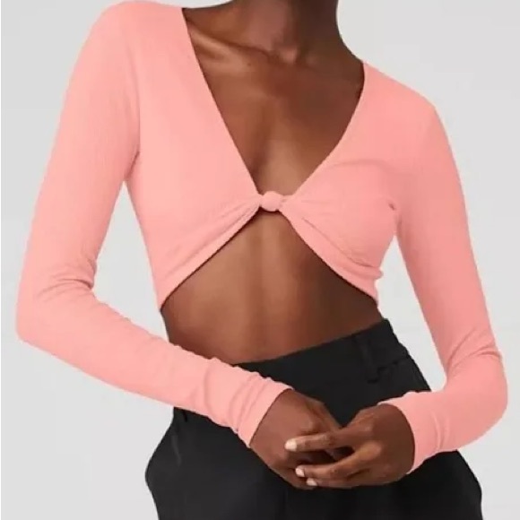 ALO Yoga Tops - ALO Yoga Ribbed Knotty Long Sleeve